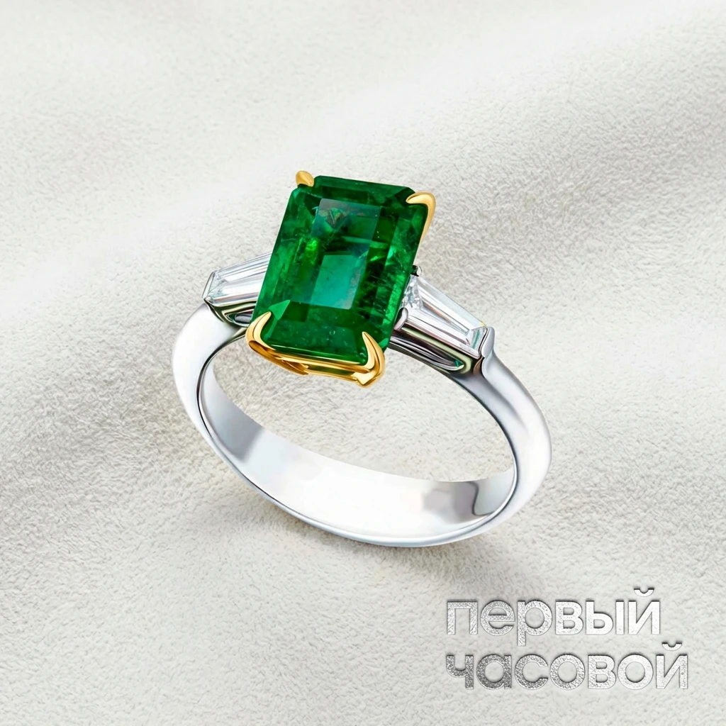 Купить украшение Studio jewelry Кольцо с изумрудом 3,94 ct. : в наличии в Москве!