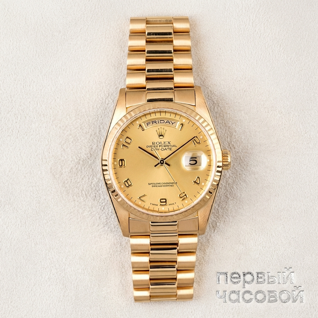 Rolex Day-Date 36mm President Champagne Arabic Dial