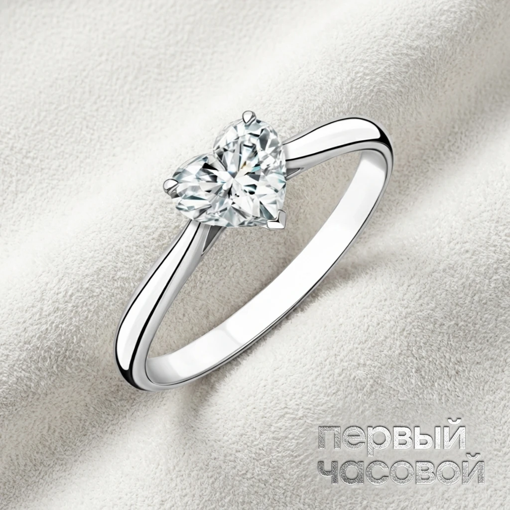 Купить украшение Studio jewelry Кольцо С Бриллиантом 1,01 Ct. H/Vs2 : в наличии в Москве!