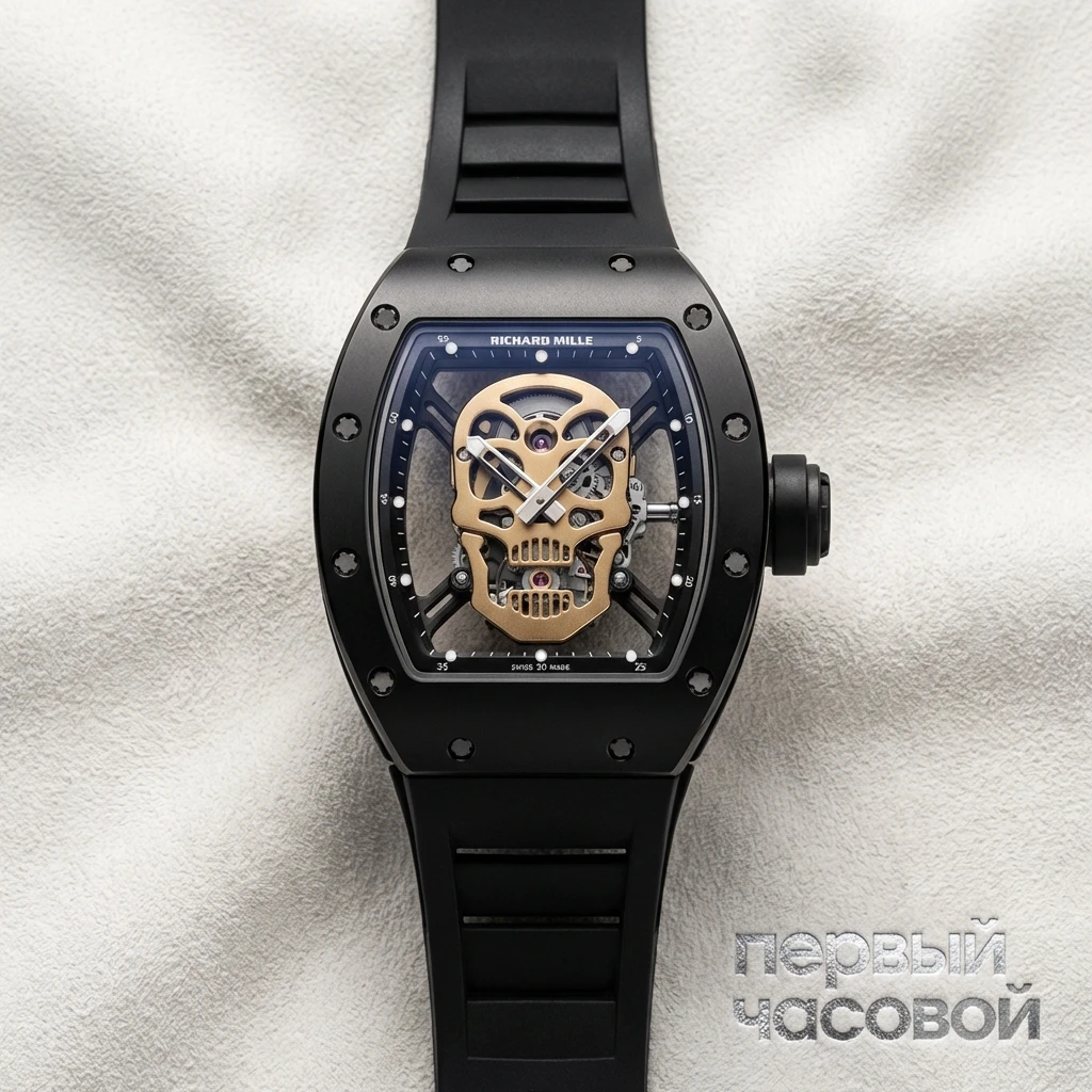 Купить элитные часы Richard Mille 52-01 'Skull' Black Ceramic Limited Edition Of 30 RM 52-01: в наличии в Москве!