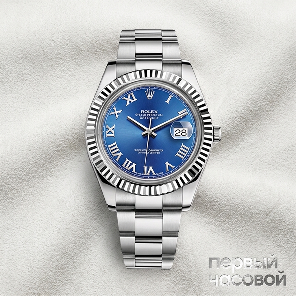 Rolex Datejust Ii 41 Blue Azzurro Romain Numeral Dial