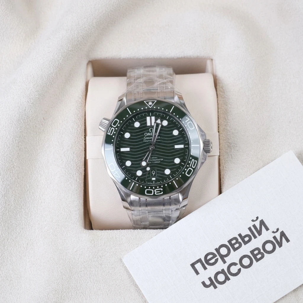 Купить элитные часы Omega Seamaster Diver 300M Co‑Axial Master Chronometer 42 Mm Green Dial 210.30.42.20.10.001 : в наличии в Москве!