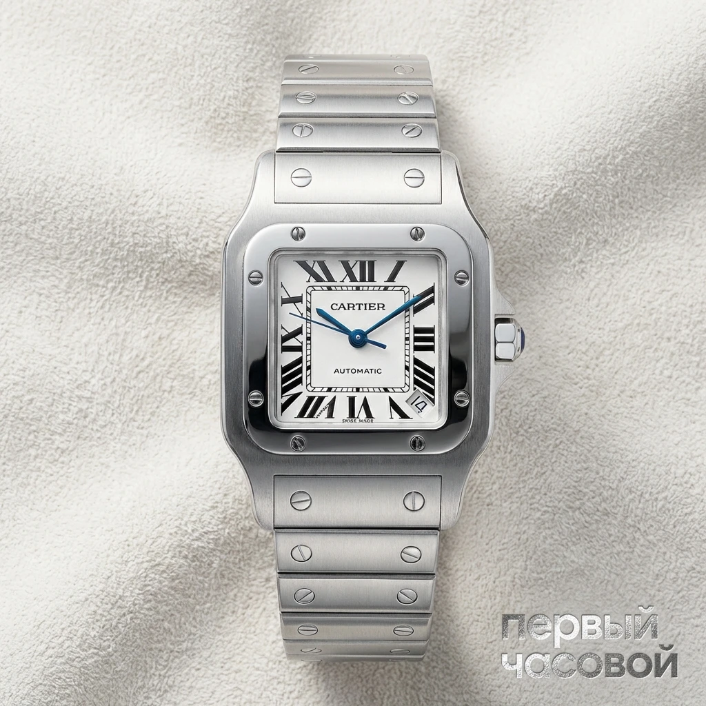 Купить элитные часы Cartier Santos de Cartier Galbee Automatic 2823: в наличии в Москве!