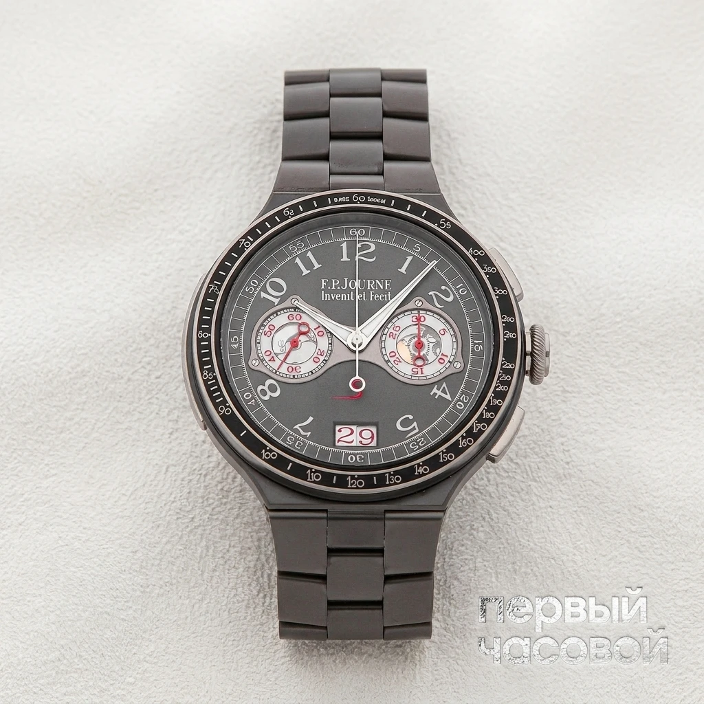 Купить элитные часы F.P. Journe Linesport Chronographe Monopoussoir Rattrapante CRT TI 44 B GR: в наличии в Москве!