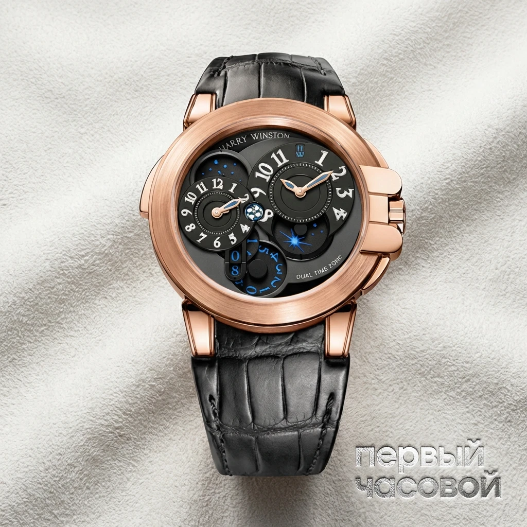 Купить элитные часы Harry Winston Ocean Dual Time OCEATZ44RR005: в наличии в Москве!