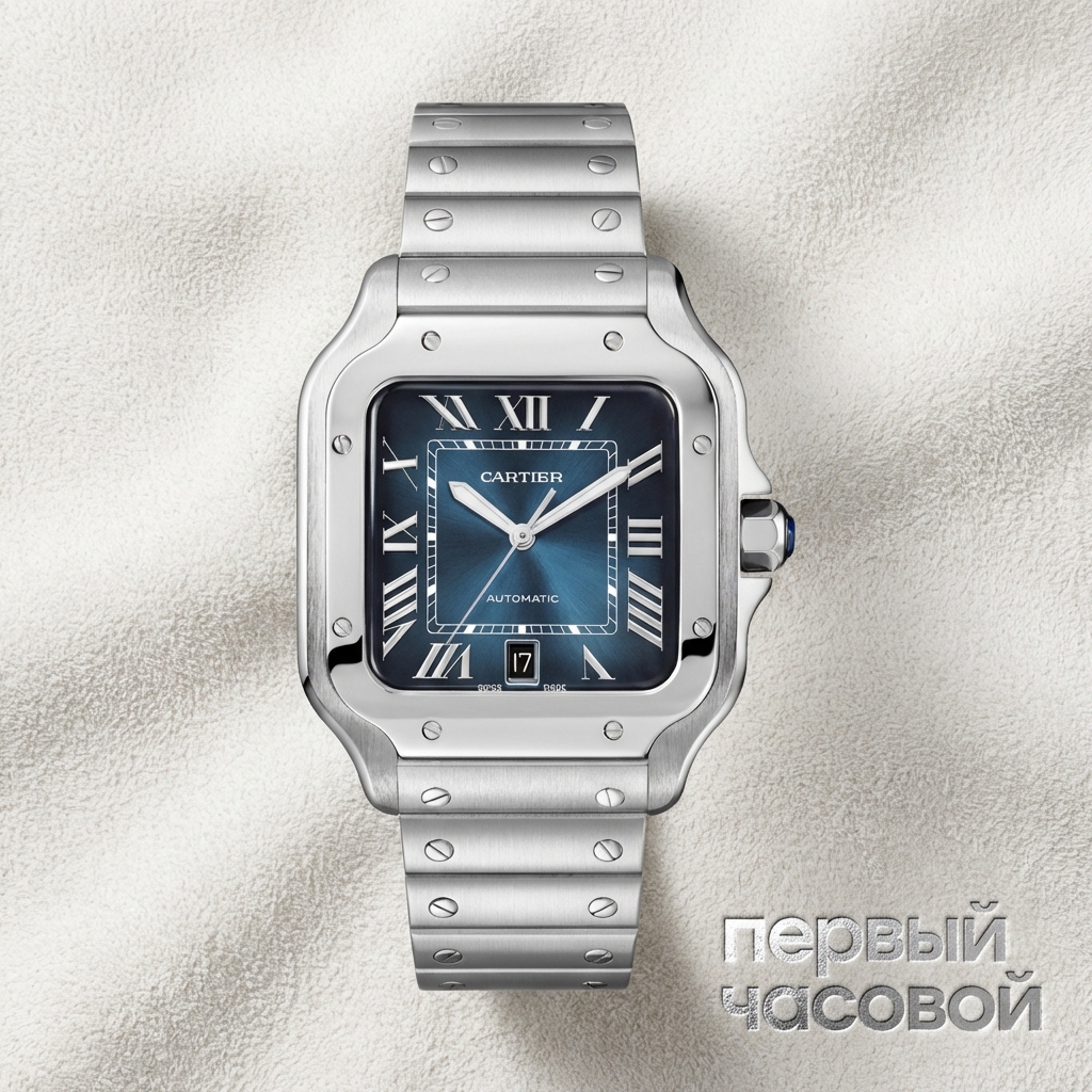 Cartier Santos De Cartier Blue Dial