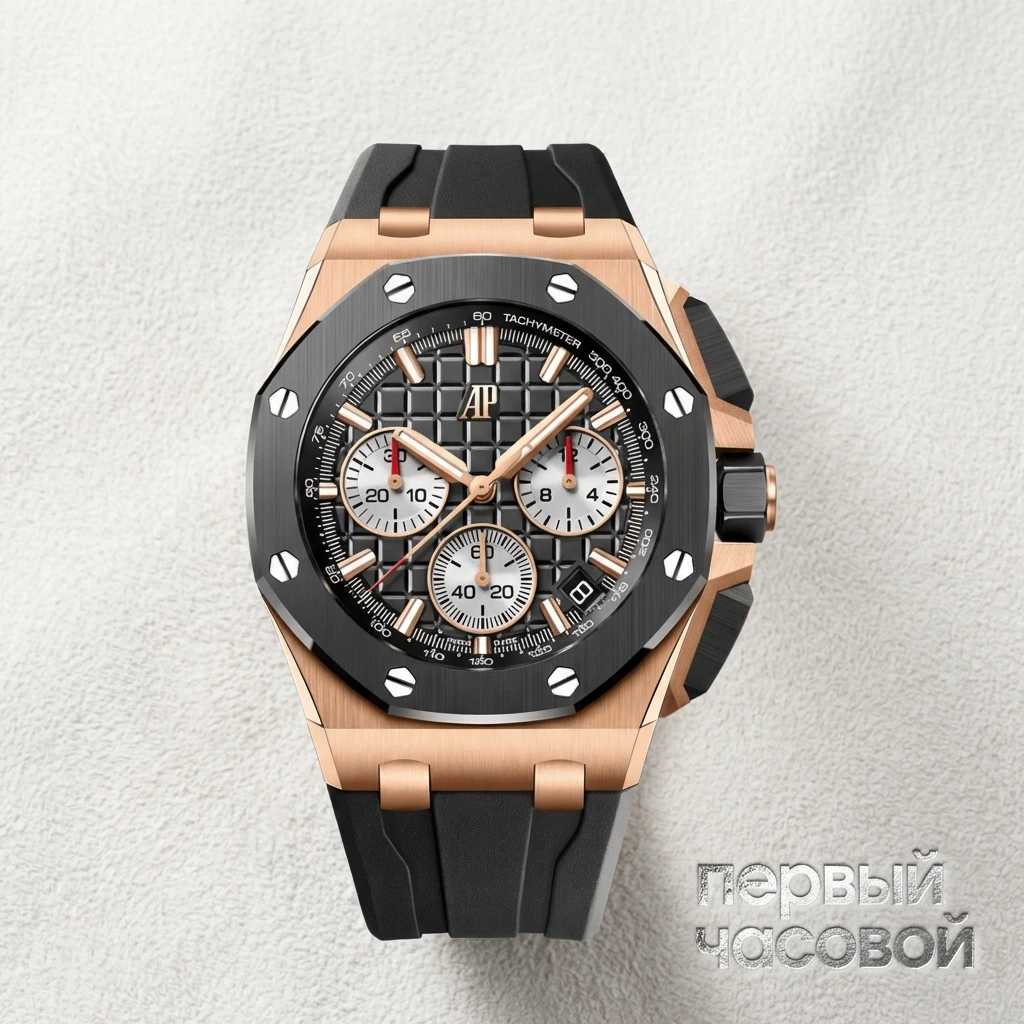 Купить элитные часы Audemars Piguet Royal Oak Offshore Selfwinding Chronograph Rose Gold And Ceramic 43 mm 26420RO.OO.A002CA.01: в наличии в Москве!