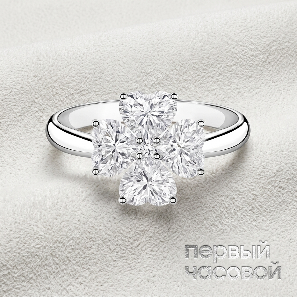 Studio jewelry Кольцо с бриллиантами 2,8 ct. H/VS1