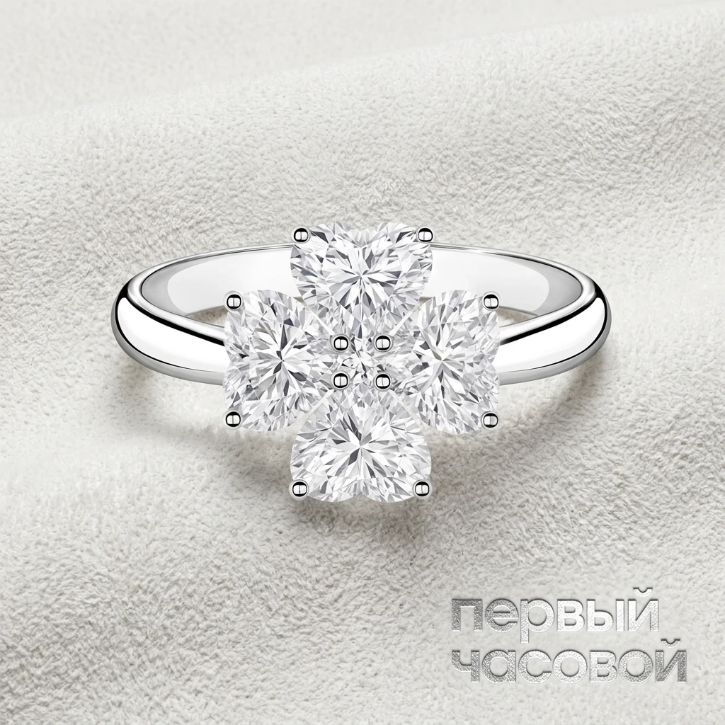 Studio jewelry Кольцо с бриллиантами 2,8 ct. H/VS1