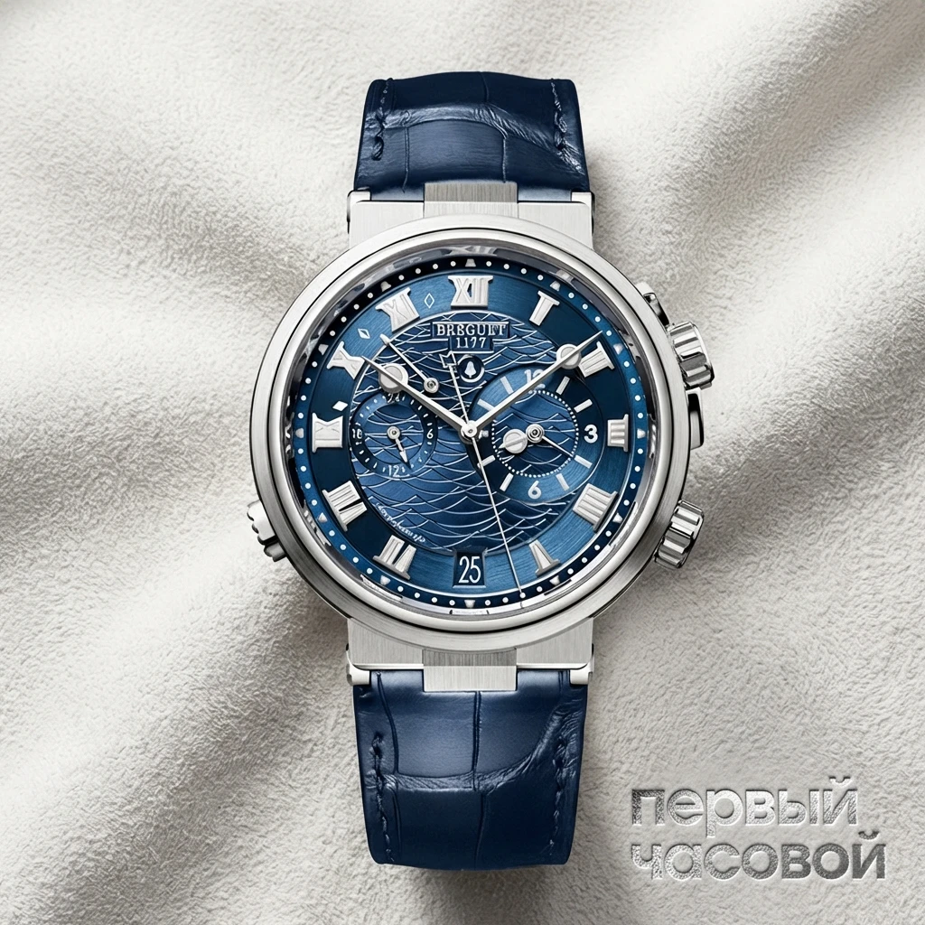 Купить элитные часы Breguet Marine Alarme Musicale White Gold Blue Dial 2021 5547BB/Y2/9ZU: в наличии в Москве!