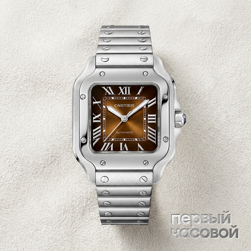Cartier Santos De Cartier Brown Dial