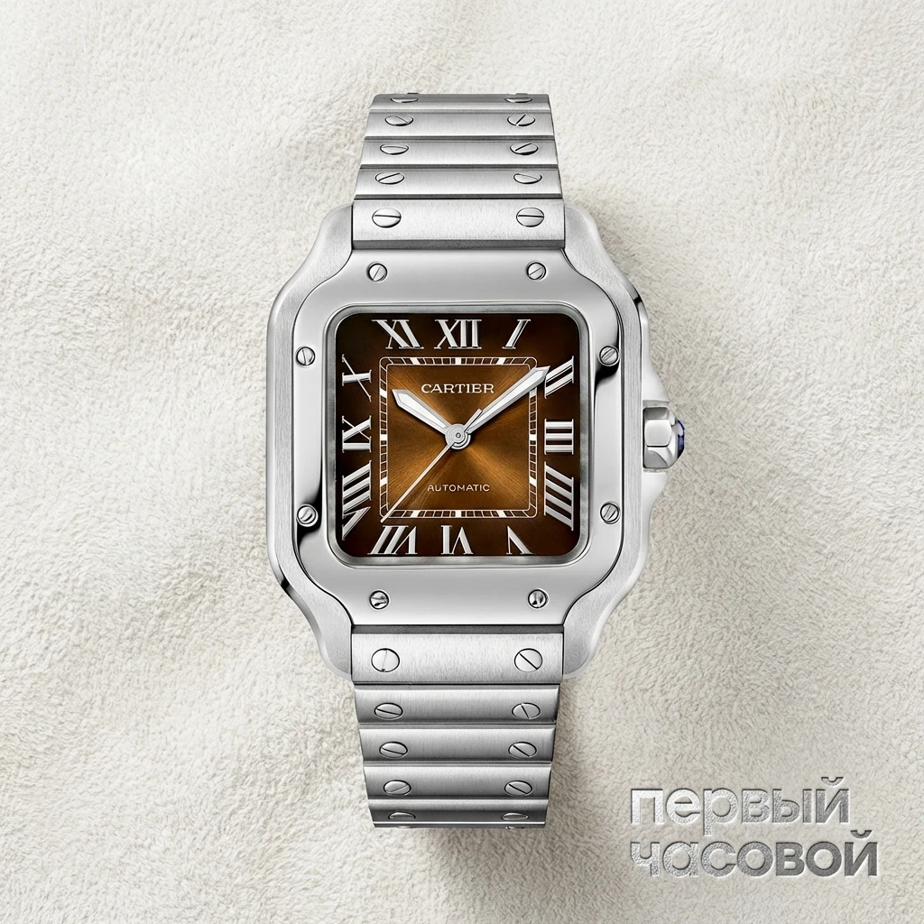 Cartier Santos De Cartier Brown Dial WSSA0064