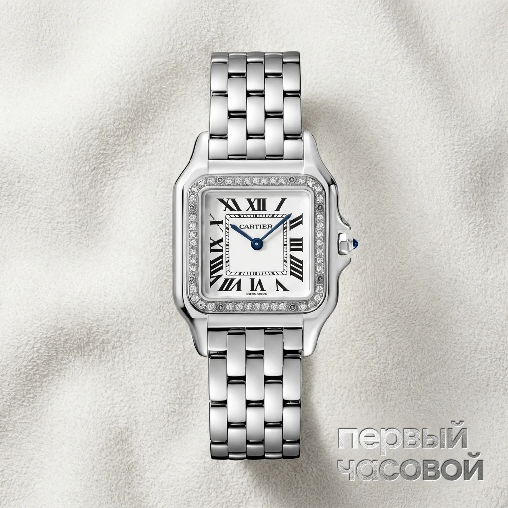 Купить элитные часы Cartier Panthere Medium Steel and Diamonds W4PN0008: в наличии в Москве!