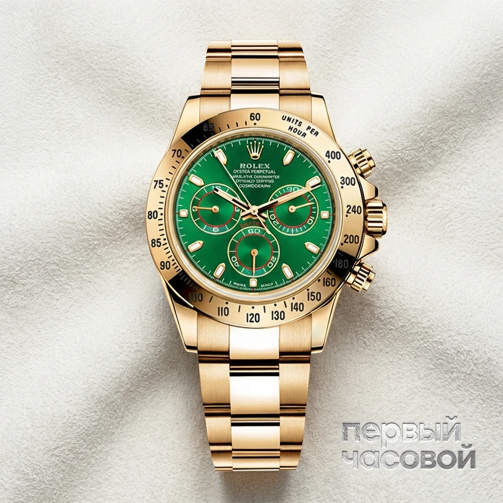 Rolex Oyster Perpetual Cosmograph Daytona Yellow Gold Original Green Dial Special Order 116528