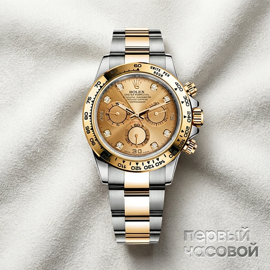 Купить элитные часы Rolex Oyster Perpetual Cosmograph Daytona Champagne Dial 8 Diamonds 116503: в наличии в Москве!