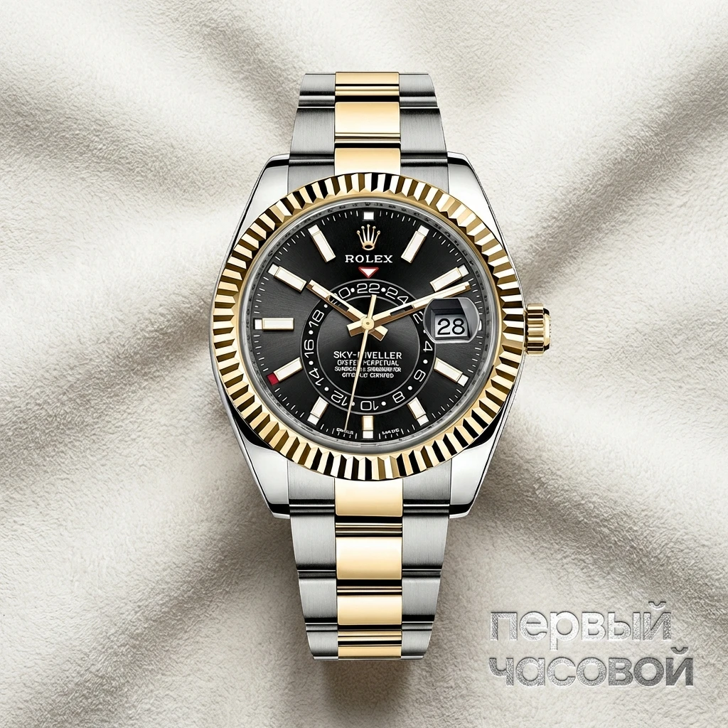 Купить элитные часы Rolex Sky-Dweller 42mm Steel and Yellow Black Dial 326933: в наличии в Москве!