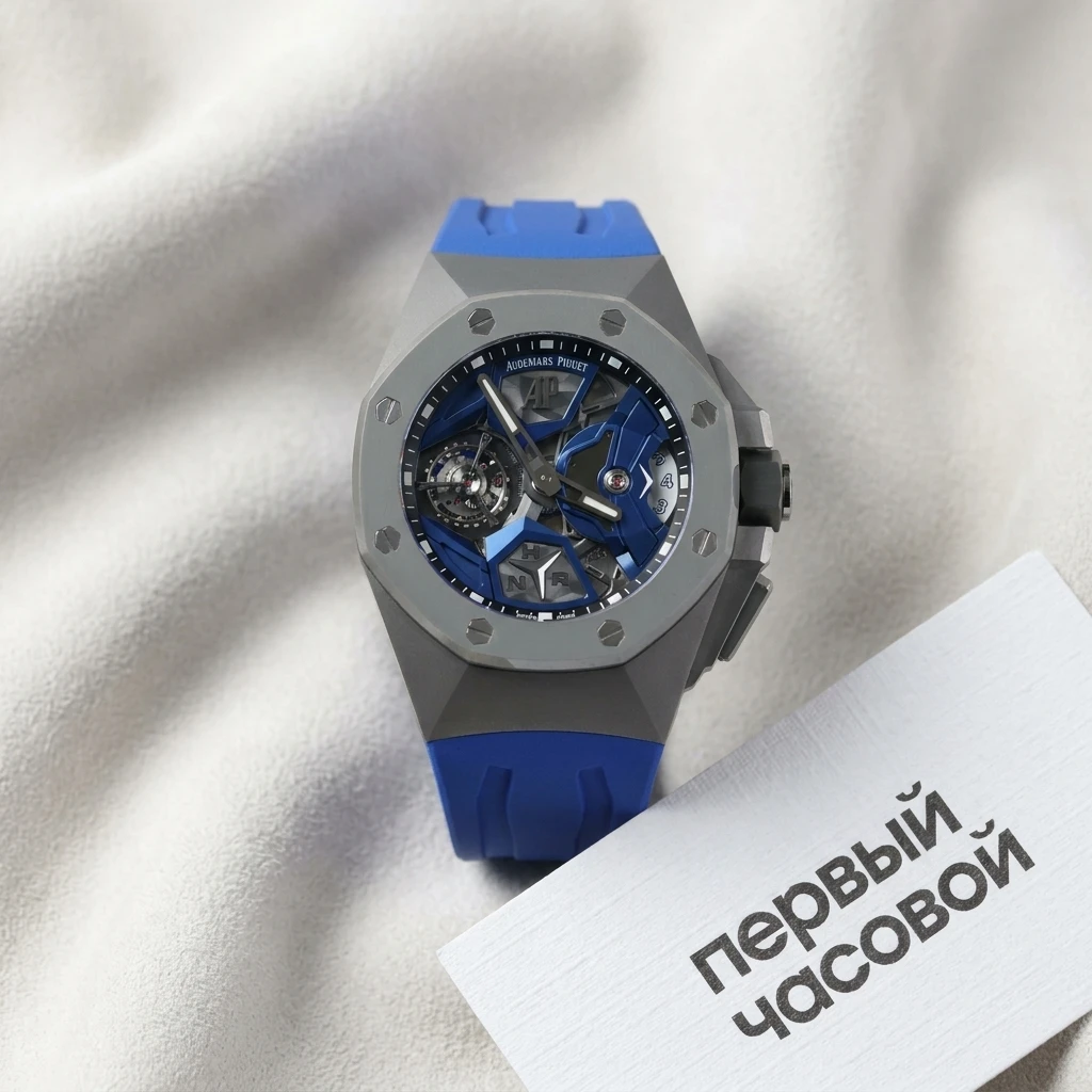 Купить элитные часы Audemars Piguet Royal Oak Concept Flying Tourbillon GMT BLUE 26589IO.OO.D030CA.01: в наличии в Москве!