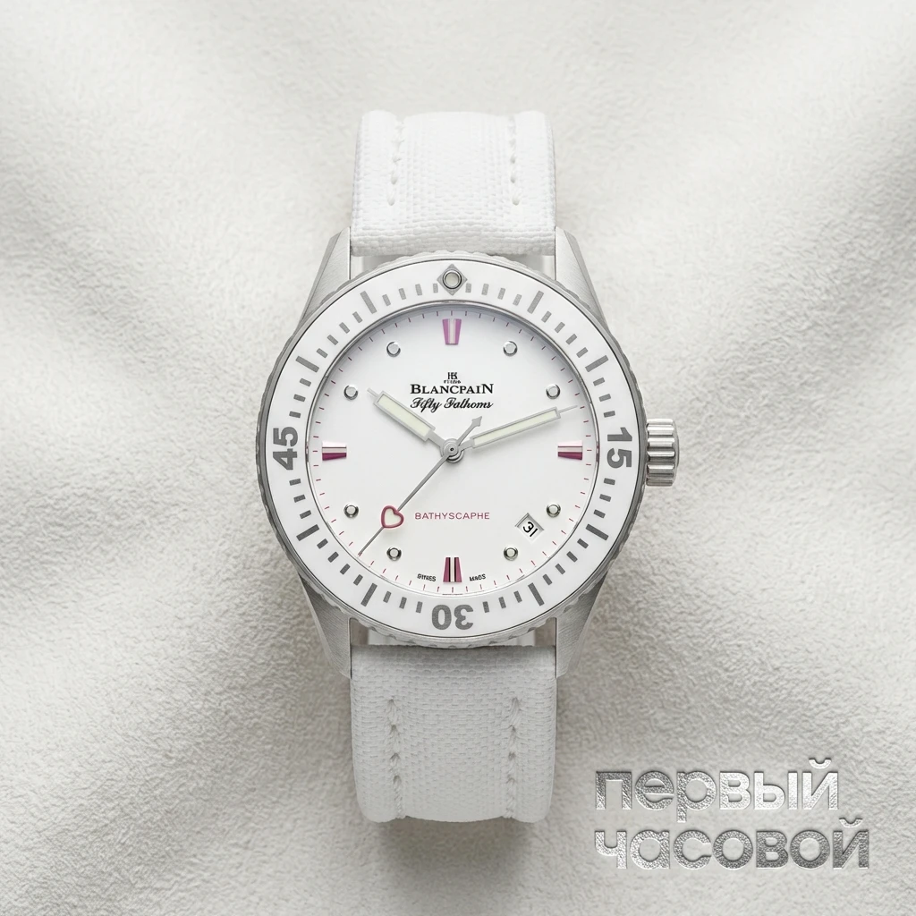 Купить элитные часы Blancpain Fifty Fathoms Valentines Day 2023 5100A 1127 W52A: в наличии в Москве!