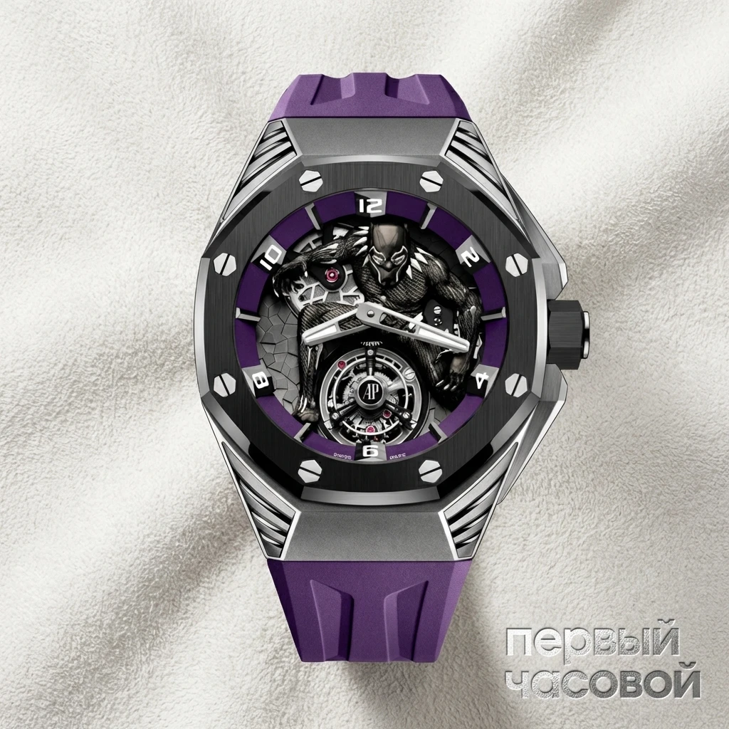 Купить элитные часы Audemars Piguet Royal Oak Concept Black Panther Flying Tourbillon 26620IO.OO.D077CA.01: в наличии в Москве!