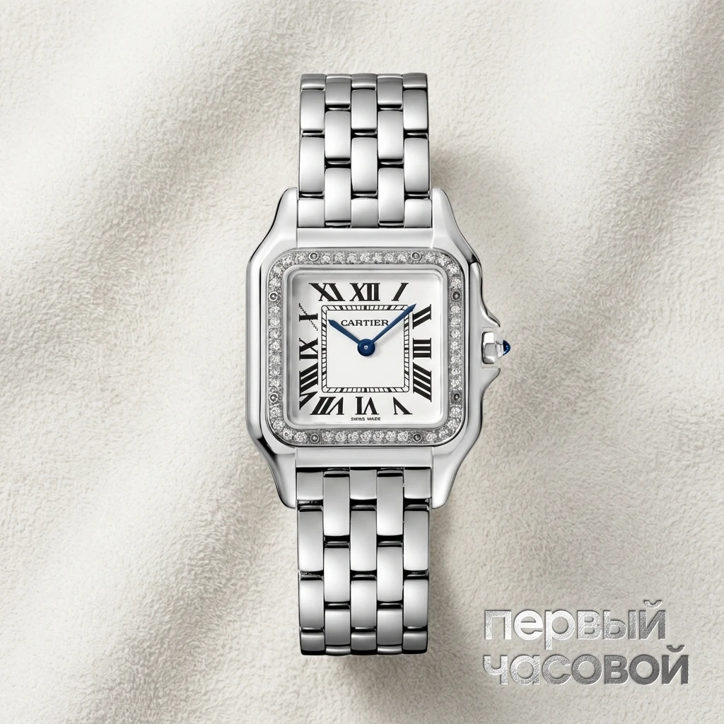 Купить элитные часы Cartier Panthere Medium Steel And Diamonds W4PN0018: в наличии в Москве!