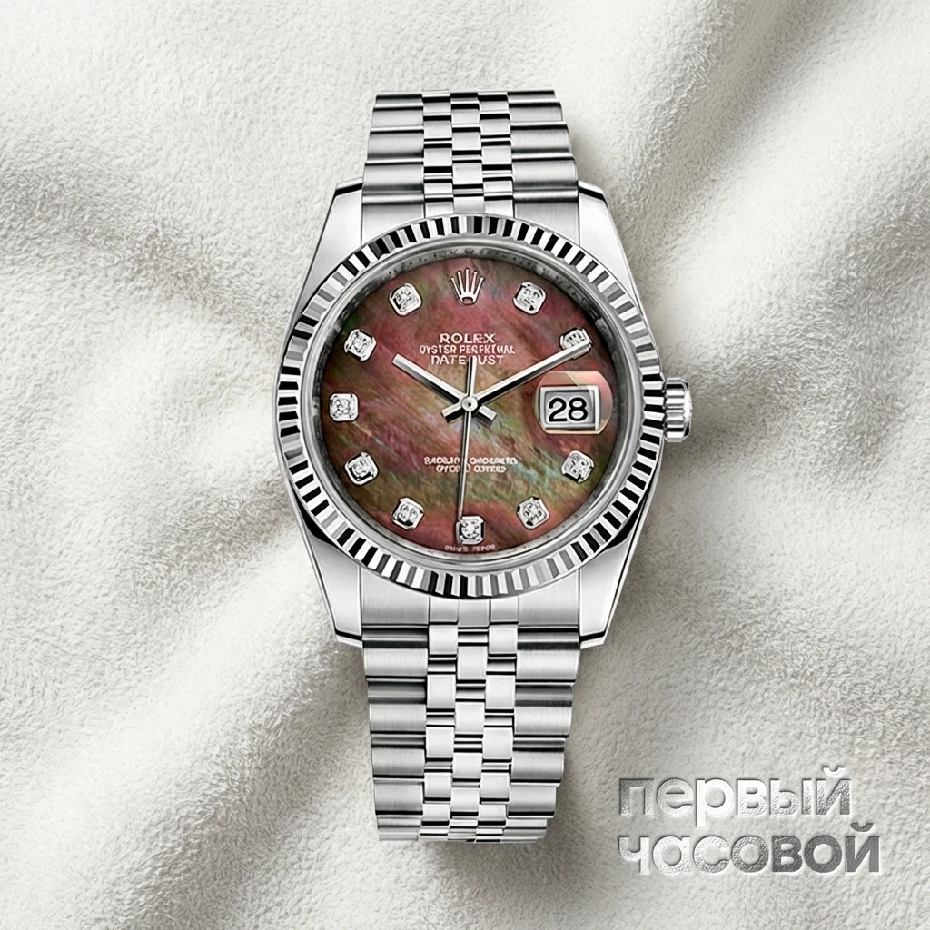 Купить элитные часы Rolex Datejust 36mm Dark Mother of Pearl Diamond Dial 116234: в наличии в Москве!