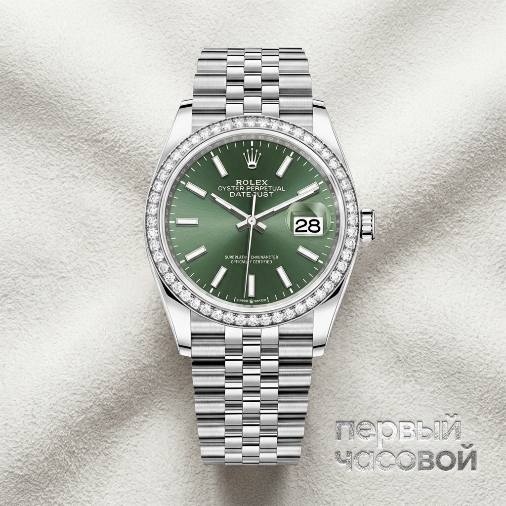 Rolex Datejust 126284Rbr Mint Green Jubilee 36Mm Stainless Steel
