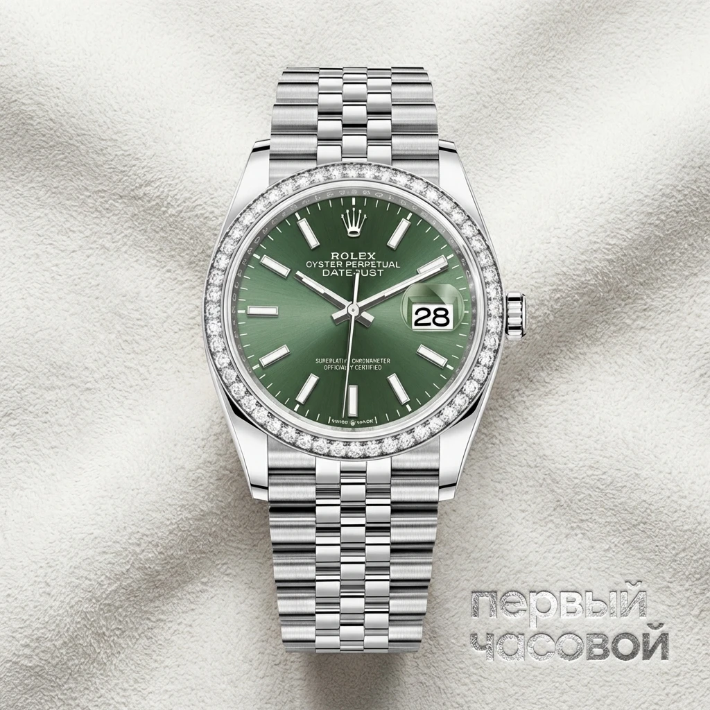 Rolex Datejust 126284Rbr Mint Green Jubilee 36Mm Stainless Steel