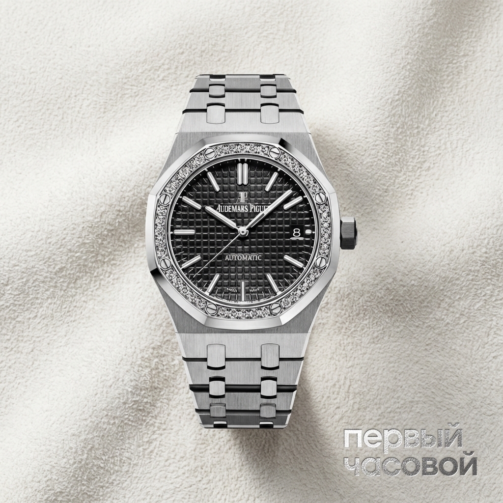 Audemars Piguet Royal Oak 37Mm Diamonds Black Dial
