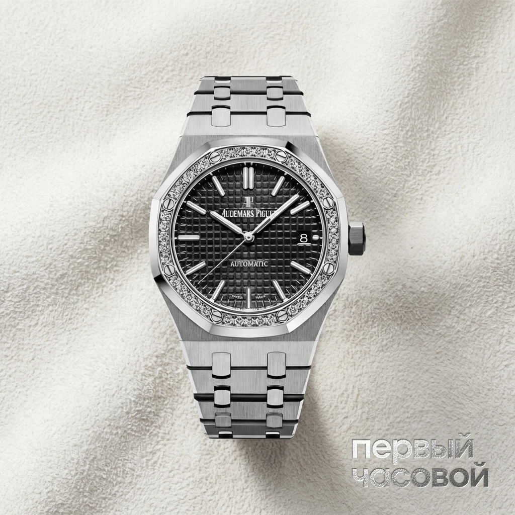 Audemars Piguet Royal Oak 37Mm Diamonds Black Dial 15451ST.ZZ.1256ST.01