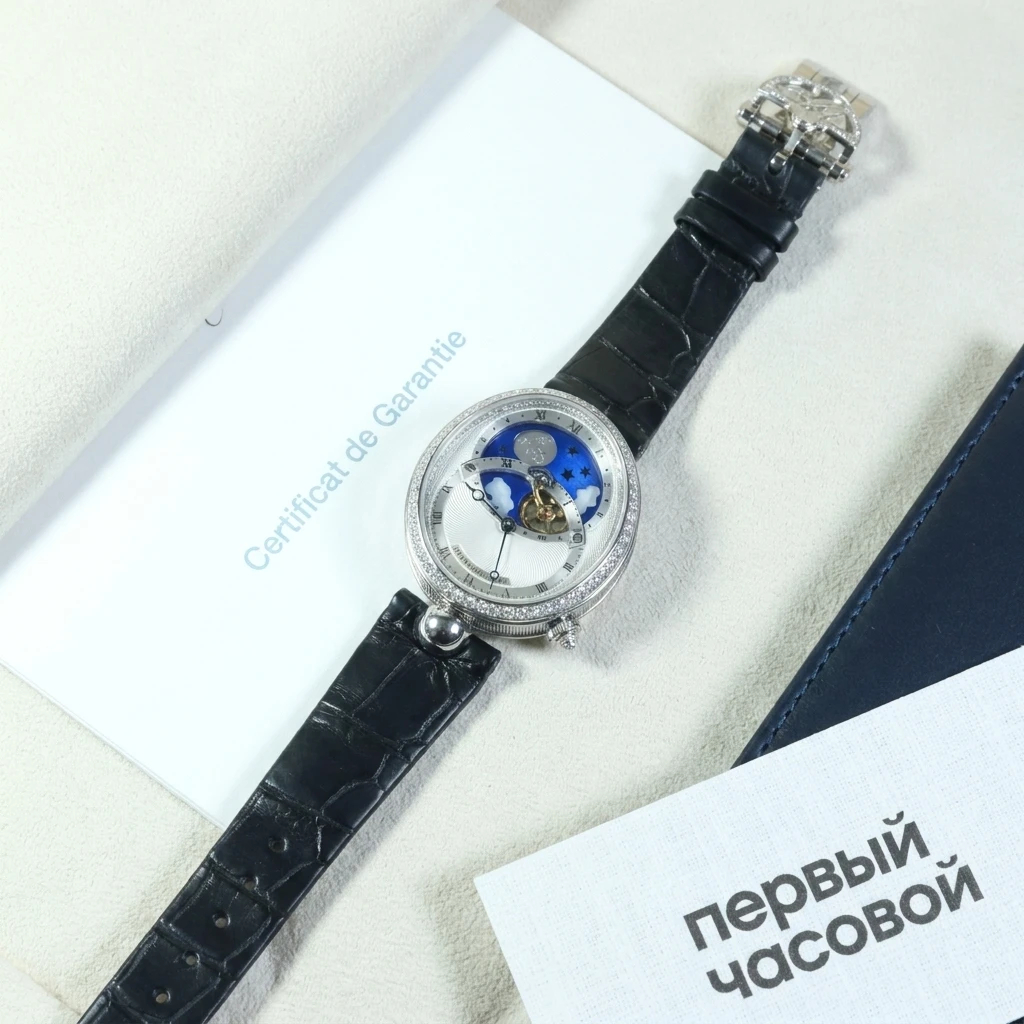 Купить элитные часы Breguet Reine De Naples Tourbillon Jour/Nuit White Gold &amp; Diamonds 8998BB/11/974 D00D: в наличии в Москве!