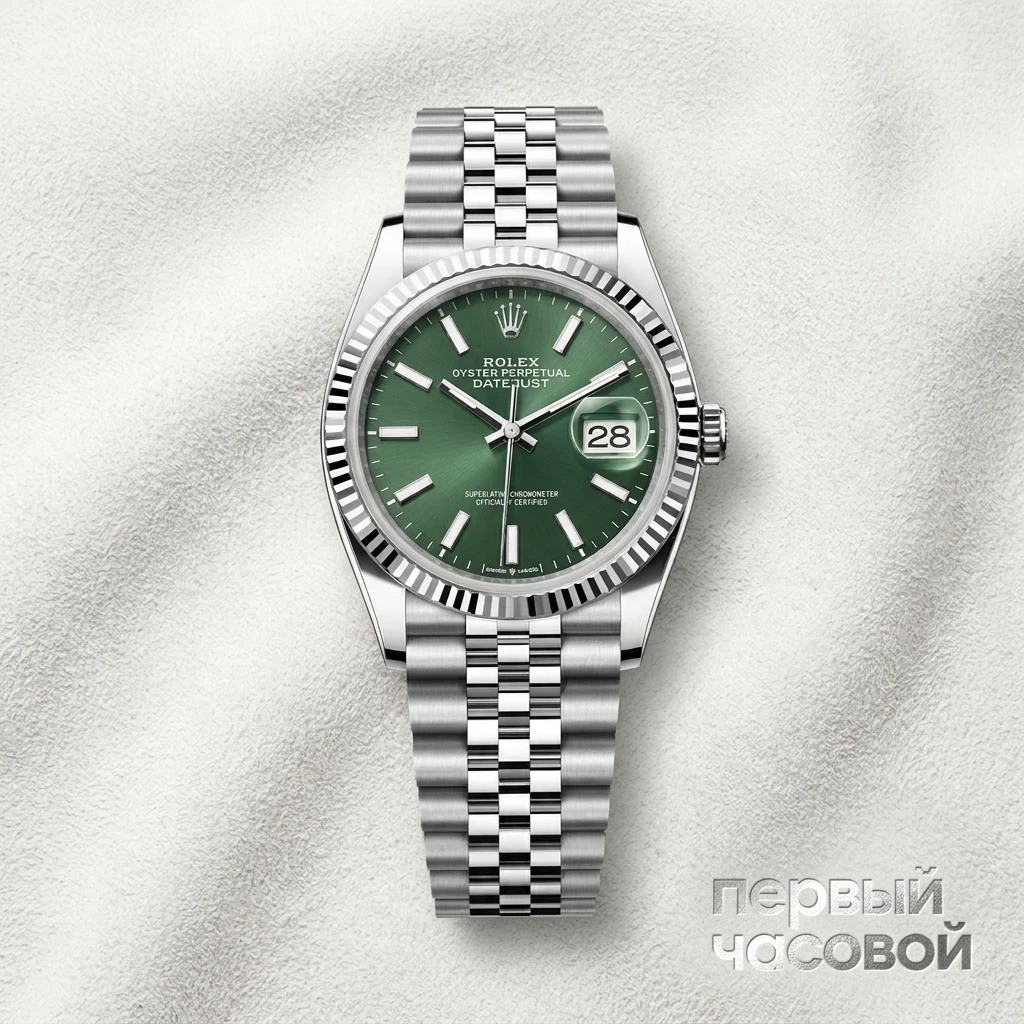 Купить элитные часы Rolex Datejust 36mm Steel &amp; White Gold Green Ombre Dial 126234-0059: в наличии в Москве!