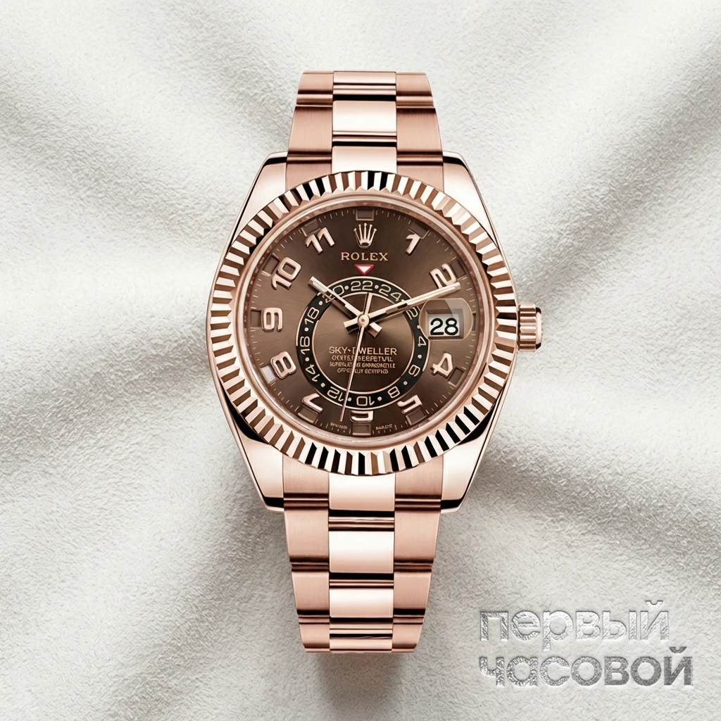 Купить элитные часы Rolex Sky-Dweller Rose Gold Discontinued Chocolate Dial 326935: в наличии в Москве!