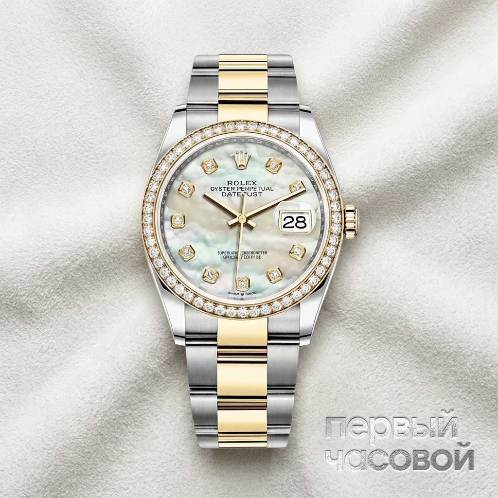 Rolex Oyster Datejust Two-Tone Factory Diamonds Mop Dial 126283RBR MOP
