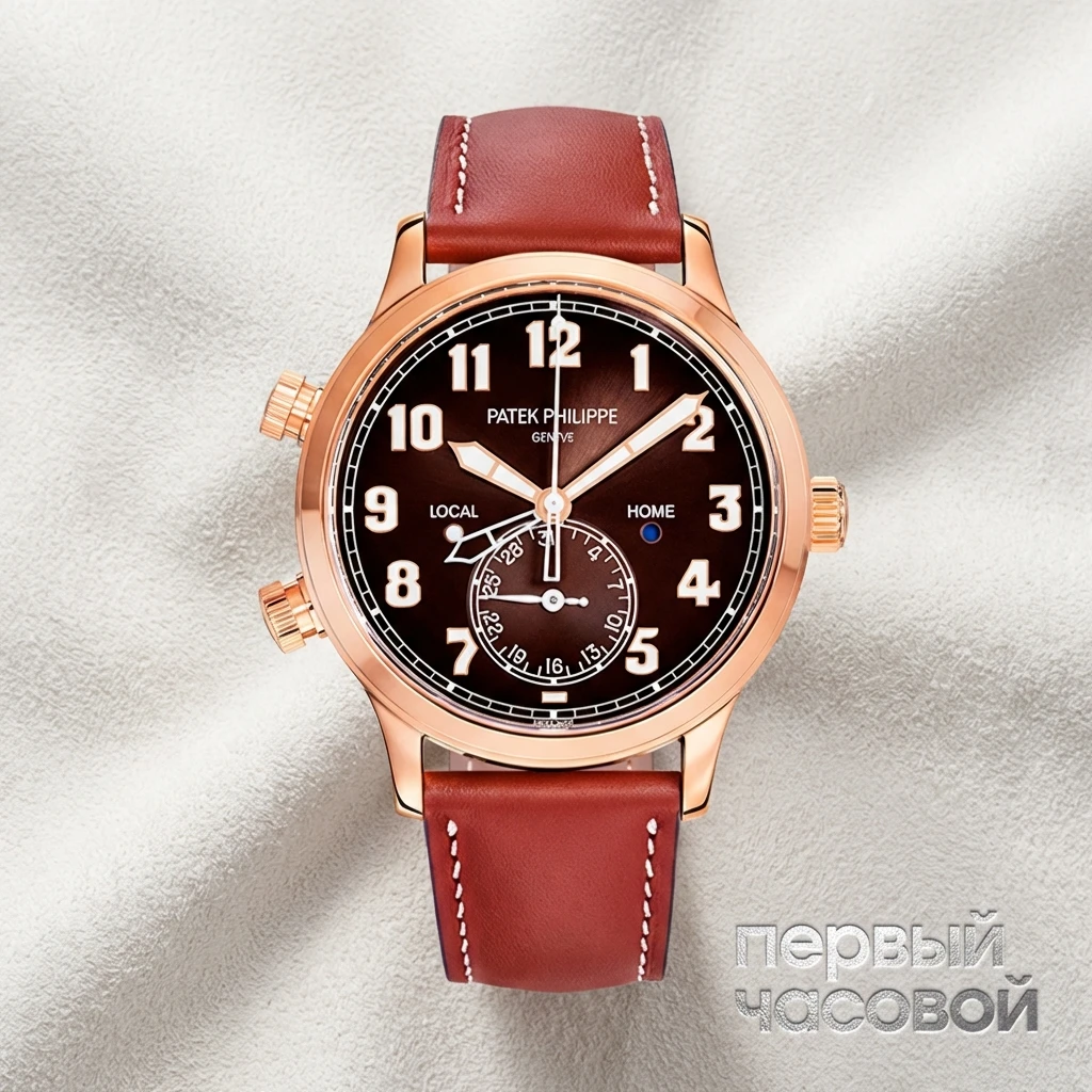 Купить элитные часы Patek Philippe Calatrava Pilot Travel Time 5524R-001: в наличии в Москве!