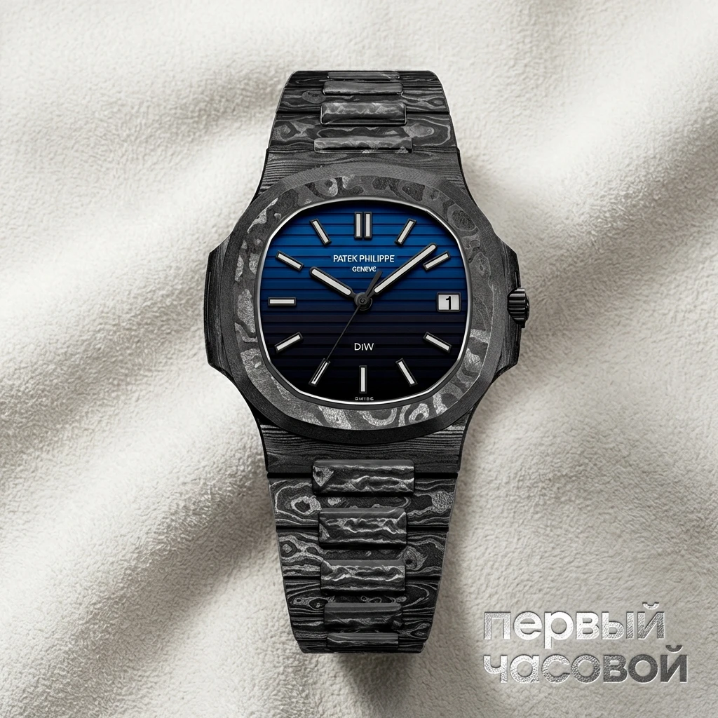 Купить элитные часы DiW Patek Philippe All Carbon G-Blue : в наличии в Москве!