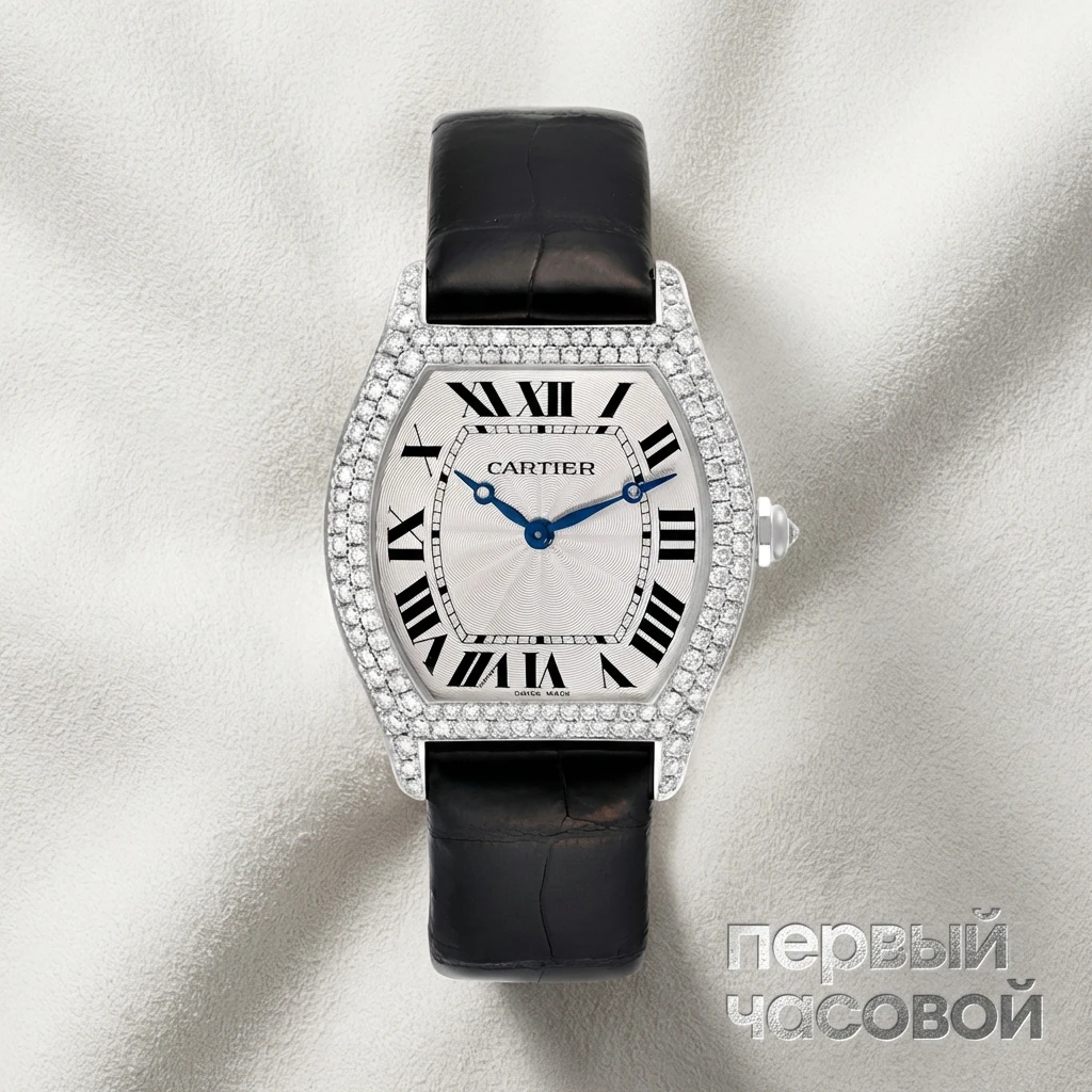 Купить элитные часы Cartier Tortue White Gold Diamond WA504351: в наличии в Москве!