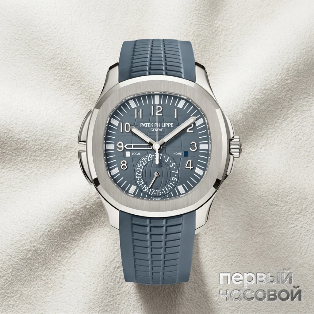 Купить элитные часы Patek Philippe Aquanaut Travel Time White Gold 5164G-001: в наличии в Москве!