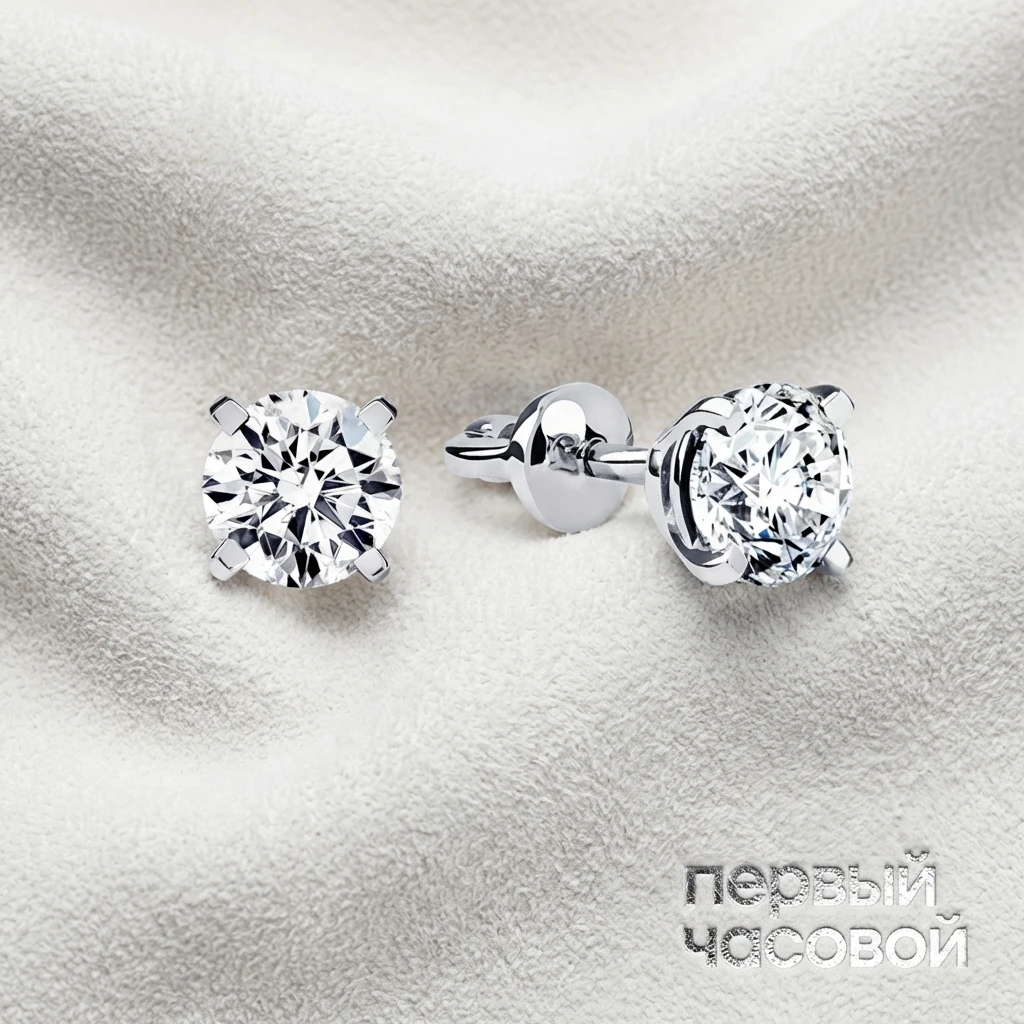 Купить украшение Studio jewelry Серьги 2,00/2,05 Ct. J/Si1 (3 Excellent) : в наличии в Москве!