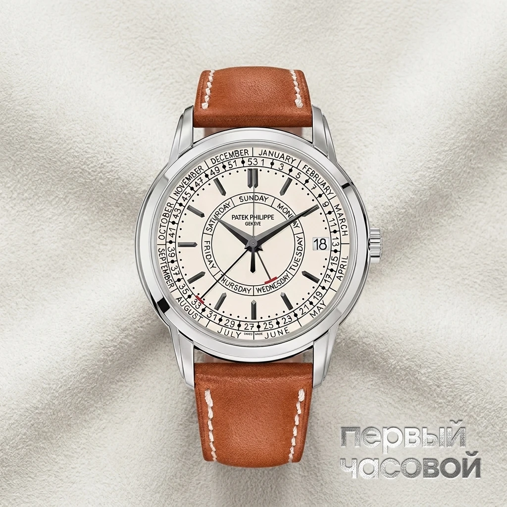 Купить элитные часы Patek Philippe Complications Calatrava Weekly Calendar Silvery Opaline Dial 40 mm 5212A-001: в наличии в Москве!