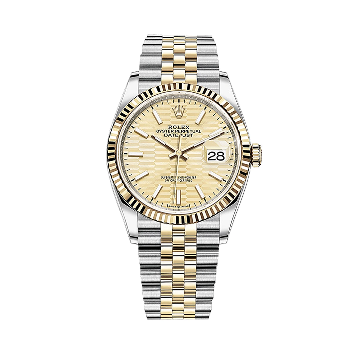 Купить элитные часы Rolex Datejust 36mm Steel &amp; Yellow Gold Fluted Motif 126233: в наличии в Москве!