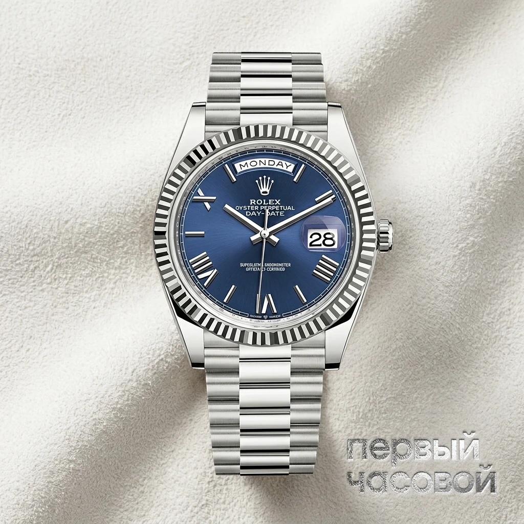 Купить элитные часы Rolex Oyster Perpetual Day-Date 40Mm White Gold Blue Dial 228239: в наличии в Москве!