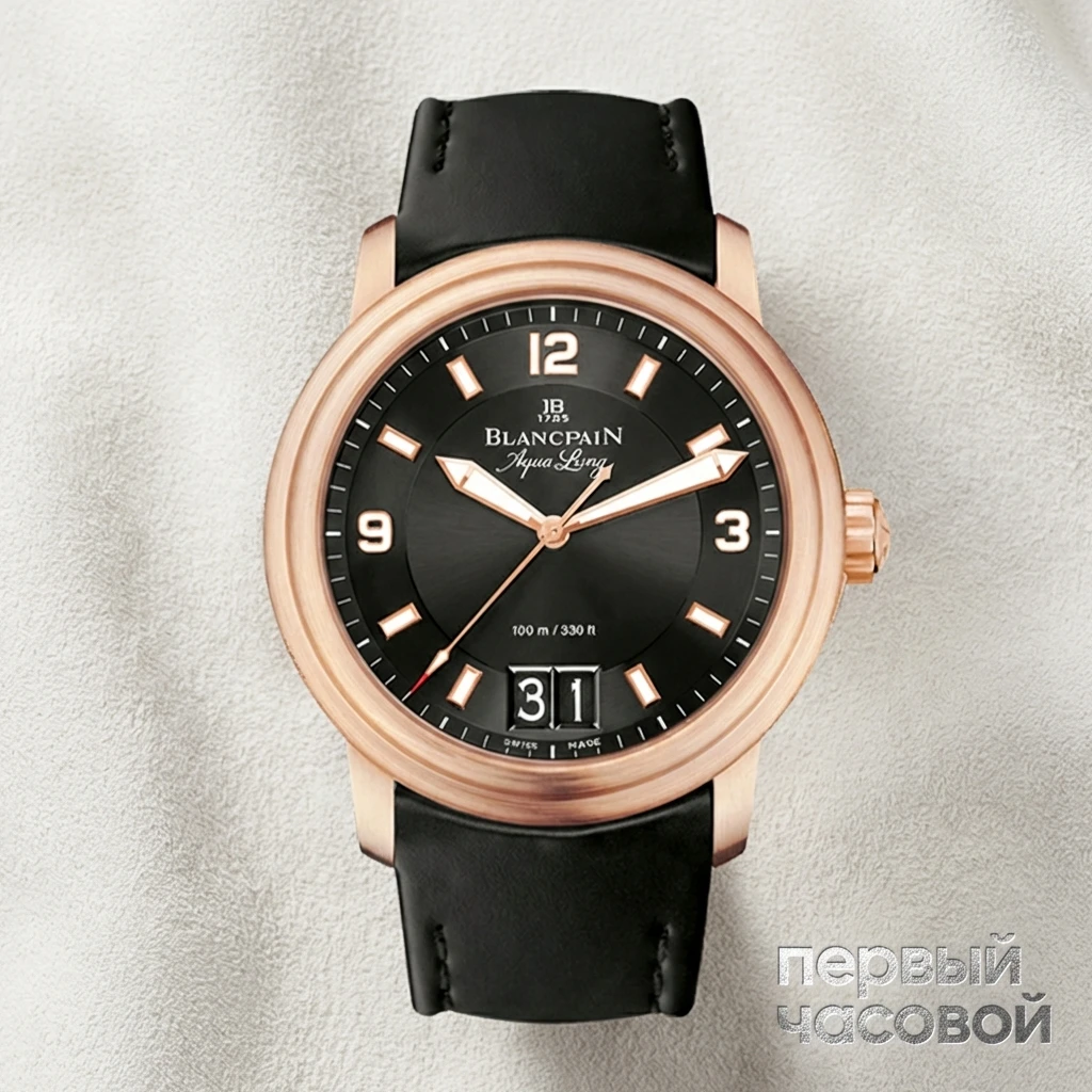 Купить элитные часы Blancpain Aqua Lung Grand Date Rose Gold 2850B-3630-64B: в наличии в Москве!