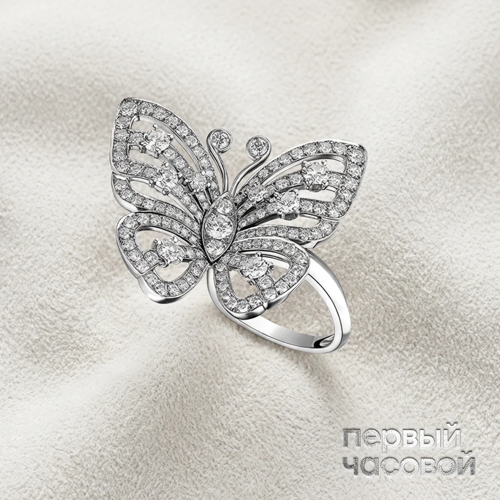 Купить украшение Van Cleef &amp; Arpels Flying Butterfly In Between The Finger Ring : в наличии в Москве!