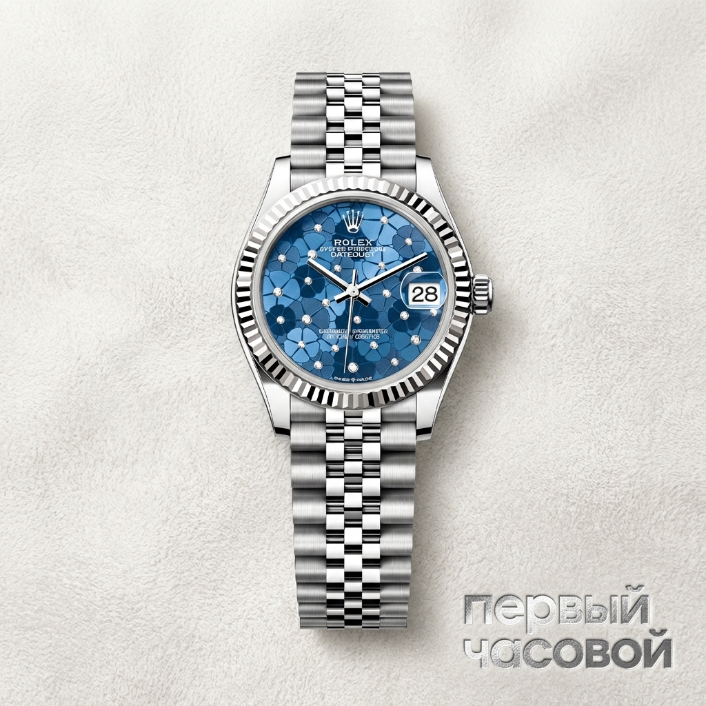 Rolex Datejust 31Mm Blue Floral Motif