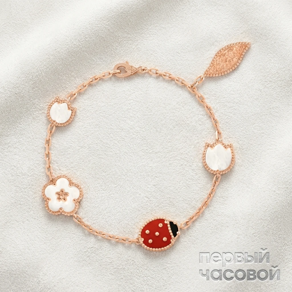 Купить украшение Van Cleef &amp; Arpels Браслет Lucky Spring, 5 Motifs VCARP7RR00: в наличии в Москве!