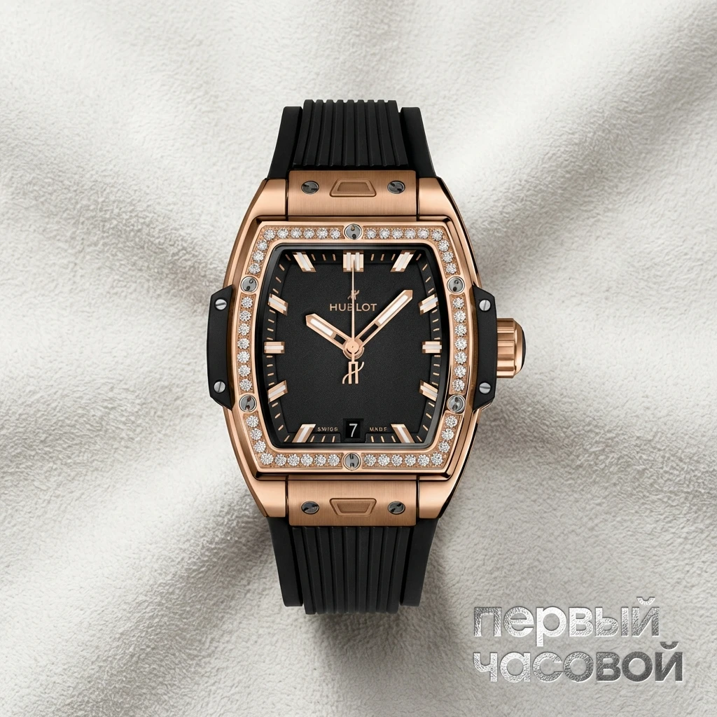 Купить элитные часы Hublot Shaped Spirit Of Big Bang King Gold Diamonds 662.OX.1180.RX.1204: в наличии в Москве!