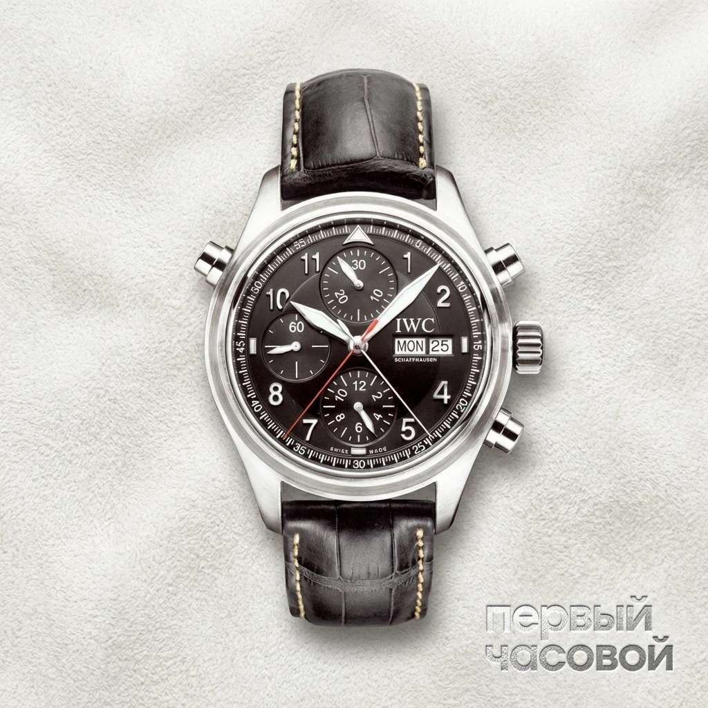 Купить элитные часы Iwc Pilot's Watch Doppelchronograph Stainless Steel IW3713-33: в наличии в Москве!