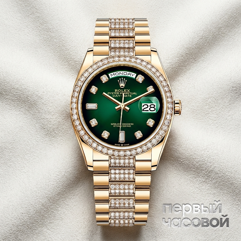 Rolex Day-Date 36 Yellow gold Bezel set with diamond President Bracelet