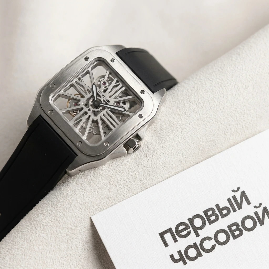 Купить элитные часы Cartier SANTOS-DUMONT SKELETON WATCH EQUIPPED WITH A MICRO-ROTOR WHSA0032: в наличии в Москве!