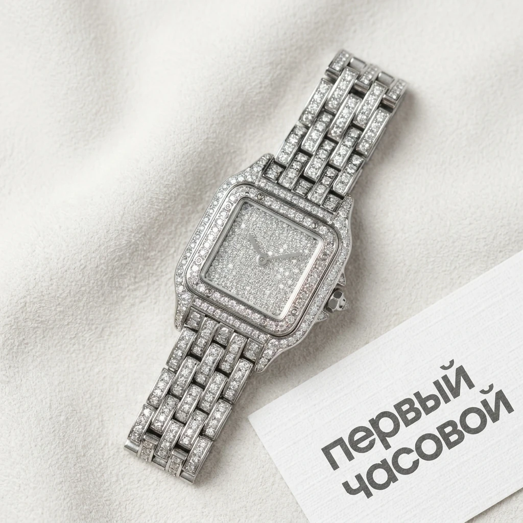 Купить элитные часы Cartier Small Panthere De Cartier Custom Diamonds Full Pave HPI01801 FIX: в наличии в Москве!